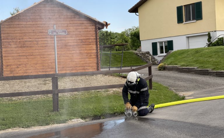 Feu de parking sous-terrain en collaboration avec les DPS G1 et B1