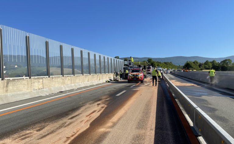 Accident de camion sur l’AR A5 impliquant divers partenaires